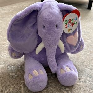Purple Plush Elephant with 13” Stuffed Animal With Floppy Ears by Gigglescape